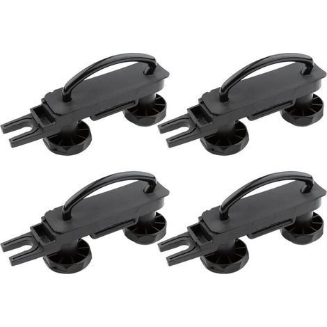 Supports Universels de Coffre de Toit en U – Lot de 4 avec 8 Écrous de Blocage pour Fixation Stable (1/5)