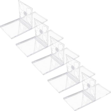 Boîtiers Transparents Lot de 5 Pièces pour CD Double Disque en Plastique Sécurisée avec Plateau Clair Assemblé, pour Organiser Vos Disques (1/5)