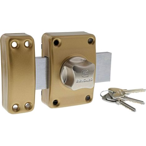 Verrou Alpha à bouton Cylindre 40 mm ø 22 mm Doré (1/3)