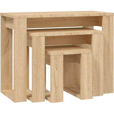 Maison Exclusive - Mesas apilables 3 pzas madera contrachapada co (1/5)