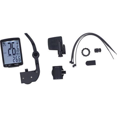 Kabelloser Fahrradcomputer mit Kilometerzähler, wasserdicht, 2,8-Zoll-Display, LED-Hintergrundbeleuchtung, schwarz mit weißer Beleuchtung (1/5)