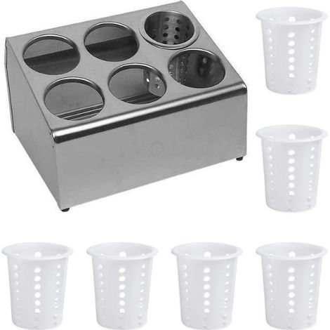 BRB Range-couverts 6 compartiments avec 6 inserts en plastique - Dimensions (L x l x H) : 305 x 260 x 216 mm (1/2)