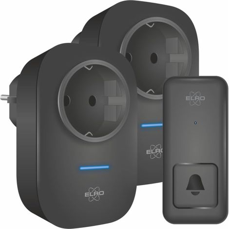 ELRO DB4000 Set campanello cinetico wireless – con 2 ricevitori plug-in con presa di corrente – Non richiede batterie (1/5)