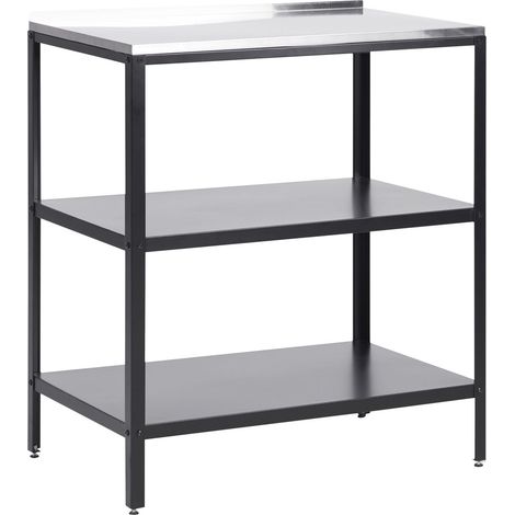 Outdoor Kitchen Island VILAMA Metal Black