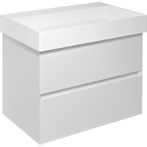 FILENA Meuble sous-vasque 67x51,5x43cm, blanc mat (1/4)