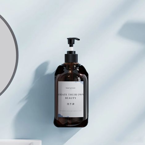 (A) Distributeur de savon mural rechargeable pour shampoing, après-shampoing et gel douche, support pour paroi de douche (1/5)