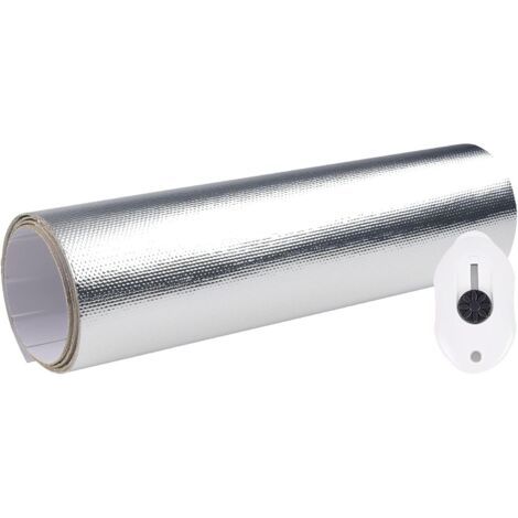 Feuille Isolante Autocollant Isolation Thermique en Feuille Aluminium Fibre de Verre Feuilles Isolant Thermique Voiture Pare Chaleur Adhesif Matériau Réfléchissant pour Tuyau , 60 x 250 cm (1/5)