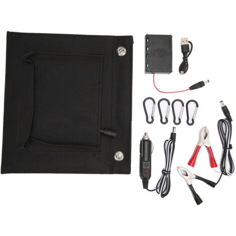 BUNTHAUS Chargeur solaire portable étanche 25 W 18 V avec panneau pliable pour véhicules électriques et téléphones portables, idéal pour le camping et la randonnée
