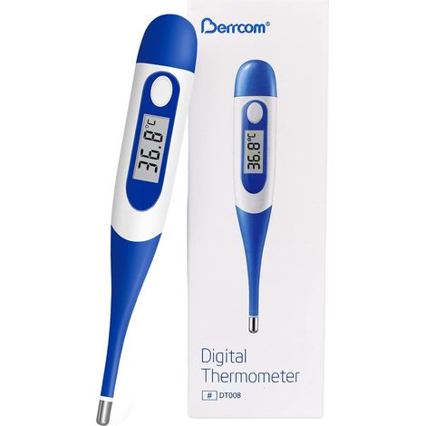 Thermomètre Flexible pour Adultes et Enfants, Thermomètre Buccal Médical et Pour Avant-Bras étanche avec Alarme de Fièvre (1/5)