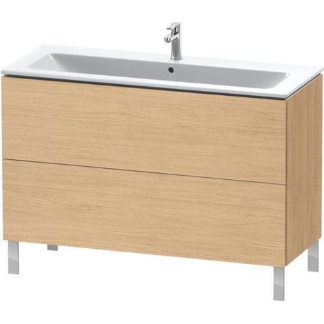 Meuble vasque L-CUBE 1220x481mm 2 Au we hgl ES Noyer milieu