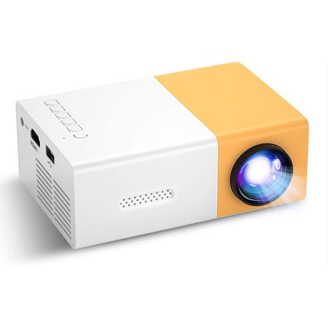 Filiyano – projecteur home cinéma HD – Mini projecteur home cinéma HD YG300, idéal pour le home cinéma, le camping et les jeux vidéo (jaune). pour une (1/5)