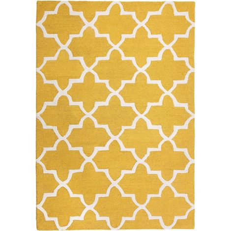 Rug SILVAN Yellow 140 x 200 cm Wool