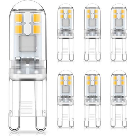 Ecleanfy - Ampoules LED G9 1.5W Lumière Blanc Naturel 4000K, AC 220-240V, Non Dimmables, Sans Scintillement, Paquet De 6 (1/4)