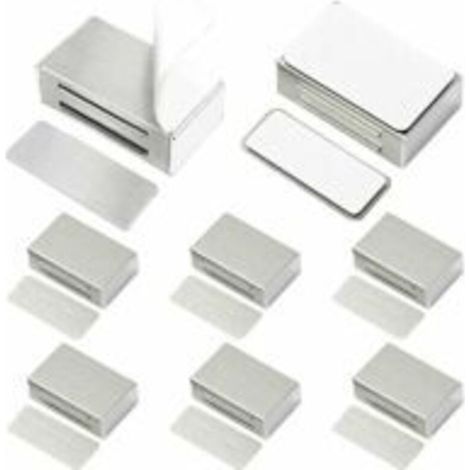 Aimant de Porte Placard Adhesif Lot de 8 Loquets Magnétiques de Porte Mise à Jour sans Vis sans Perçage pour Placard de Cuisine Aimant Fermeture Puissant pour Tiroir, Armoire, des Meubles, etc (1/4)
