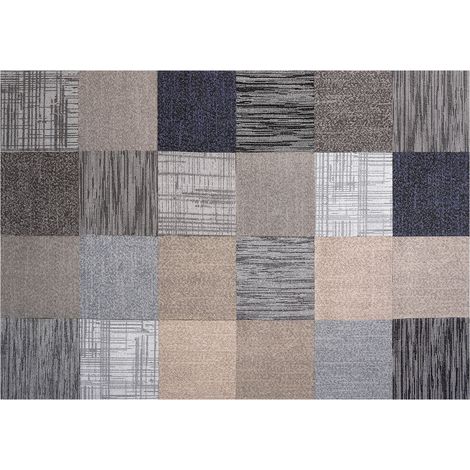 Dalle de Moquette Réutilisable, 50 x 50 cm, Lot de 24, Couverture 6 ㎡, Épaisseur 6 mm, à Poils Ras, Revêtement de Sol Doux Modulaire Carré pour Salon, Bureau, Chambre de Séjour, Multicolore (1/5)