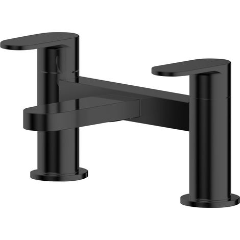 Nuie Binsey Pillar Mounted Bath Filler Tap - Matt Black