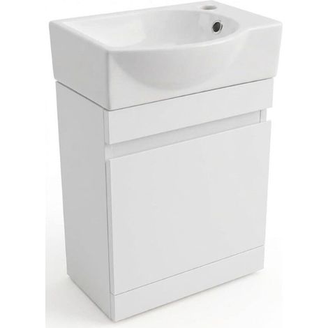 Ensemble meuble avec vasque suspendu - Naturel - Verona - 40x53,2x22 - Blanc