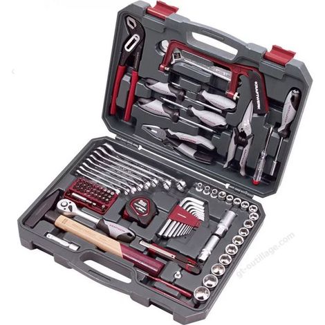 Kraftwerk – Malette à outils 90 pièces – 3/8" cliquet réversible – Douilles 6-24mm – Clés mâles 1,5-10mm – Coffret avec accessoires (1/3)