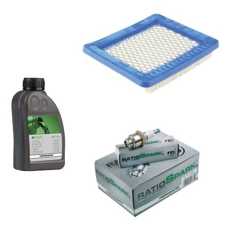 Austausch-Set Luftfilter, Zündkerze u. Öl für B&S Quantum 3,5 bis 6,5 PS