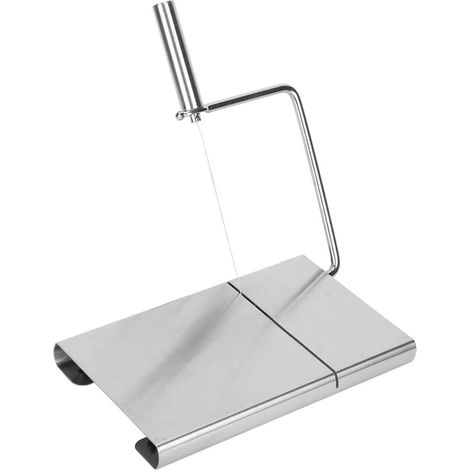 Ligne de découpe de fromage, plateau à fromage manuel en acier inoxydable avec ligne de découpe pour fromages à pâte molle et beurre (découpe de fromage en sachet OPP)