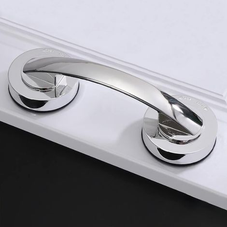Poignées de porte et fenêtre en verre argentées, grandes poignées coulissantes de salle de bain, armoire, poignée sans trou, réfrigérateur, barre d'appui de douche (1/5)