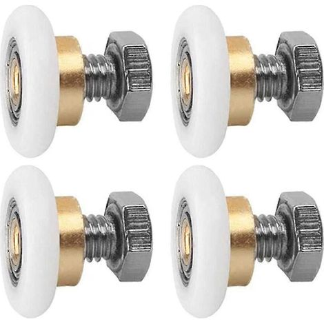 Roulettes pour porte coulissante, lot de 4 roulettes de douche, rails de douche, roulettes pour porte de douche coulissante (1/5)