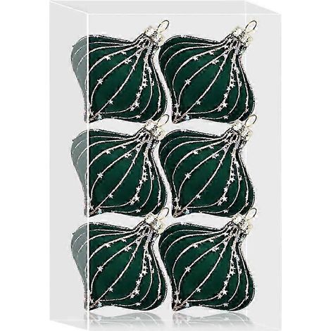 Décorations de Noël vertes, ensemble de boules de Noël en diamant couleur extraterrestre, pendentif pour sapin de Noël exquis et de haute qualité (1/5)