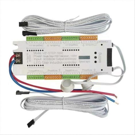 Kit de contrôleur de détecteur de mouvement LED pour éclairage d'escalier à 32 canaux (1/5)