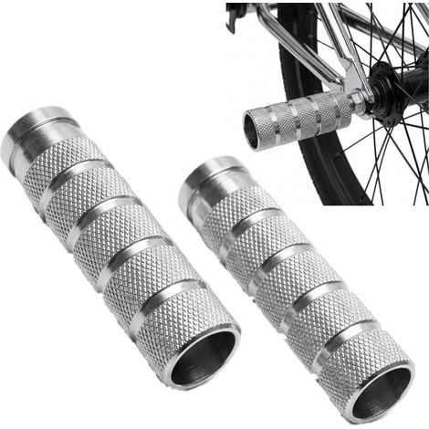 BMX-Pegs aus Stahl, silber, 38 x 110 mm, für 3/8"-Achse (1/4)