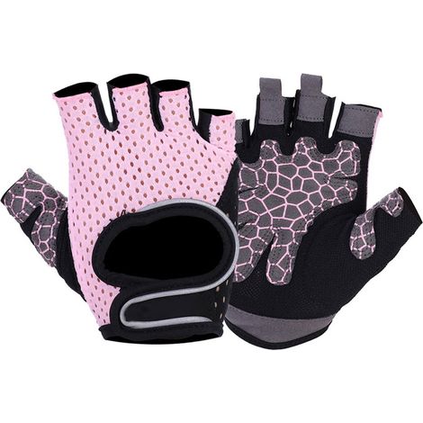 Gants De Fitness - Paume En Silicone Antidérapante - Dos En Maille Respirante Élastique - Fermeture Velcro Réglable - Pour Salle De Sport Et Activités Extérieures - 1 Paire (1/5)