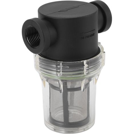 Filtre à tuyau en plastique pour l'arrosage du jardin, préfiltre à sédiments et impuretés pour nettoyeur haute pression G1/2 100 mesh (1/5)