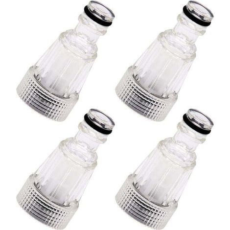 Filtri per idropulitrici ad alta pressione – Set di 4 filtri in ottone nichelato, filettatura da 3/4″, compatibili con tubi da giardino e pompe.
