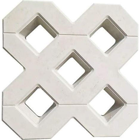 pair Moule A Pavé,Moule Pour Dalles En Beton Bricolage Square Garden Chemin béton plastique Brique de pavage Propylène Pavement Mold Walkway Jardin Bâtiments Accessoires Moule Beton (40X40CM) (1/5)