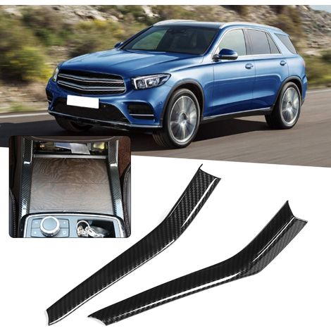 bandes décoratives en fibre de carbone pour porte-gobelets de voiture, compatibles avec Mercedes-Benz GLE, GLS, ML, GL W166 et X166 (2013-2019). (1/5)