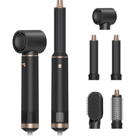 5-in-1 Haartrocknerbürsten-Set – Abnehmbare Heißluft-Stylingbürste – Damen – Föhnbürste mit Negativ-Ionen-Technologie – Automatischer Lockenwickler – Glättungsbürste (1/5)