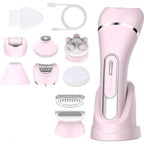 7-in-1 Haarentfernungsgerät für Frauen, elektrischer Rasierer und Gesichtsrasierer mit LED-Anzeige, geeignet für Gesicht, Augenbrauen und Nase. (1/5)
