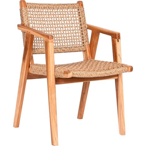 Silla Teca Ratan Sintetico 55X60X85 Natural (1/5)