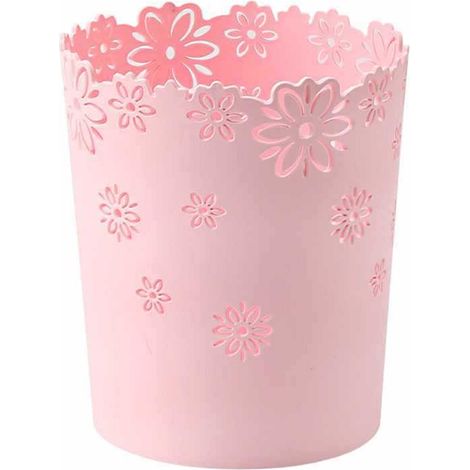 Poubelle - Polypropylène - 30 L - Antidérapante - Résistante aux Rayures - Pour Bureau et Maison - Rose - 1 Pièce (1/5)