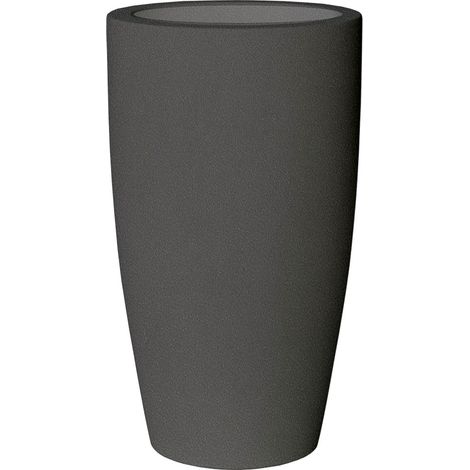 Moovere – Jardinière ronde en polyéthylène 70 cm – Résistante aux UV – Pour plantes et fleurs – Volume 15,8 litres – Fabriquée en Espagne – Anthracite