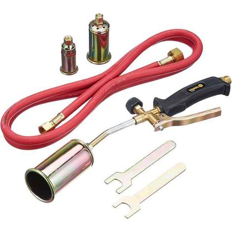 Chalumeau soudeur à flamme bi-gaz – Brûleur 1500 à 1800°C – Pour travaux de toiture – Technologie autogène et oxyacétylénique – Bigbuy