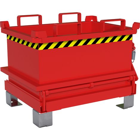 eurokraft pro, Conteneur à fond ouvrant, volume 0,13 m³, rouge (1/5)