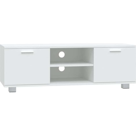 Mueble para TV madera contrachapada blanco 120x40,5x35 cm vidaXL (1/5)