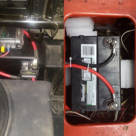 Ampper 2 AWG Batteriekabelsatz, 20 Zoll Kupfer-Wechselrichterkabel mit Anschlüssen für Auto, Fahrzeug, Wohnmobil, Solaranwendungen und mehr (5/16" Ring, 1 Satz) (1/5)