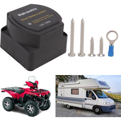 Relais de tension VSR 12V 140A étanche IP65 pour véhicules, camping-cars, bateaux et quads