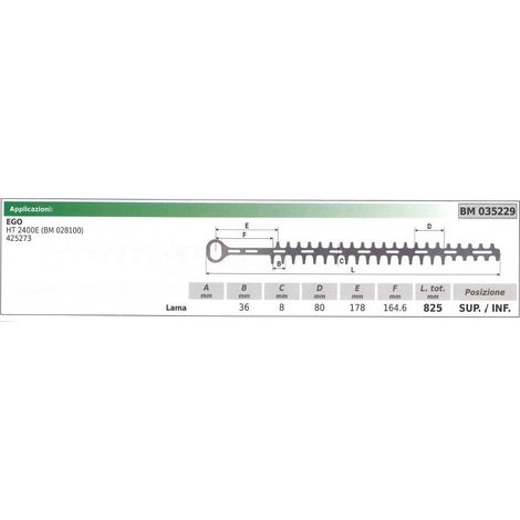 Lama superiore / inferiore EGO tagliasiepe HT 2400E 035229