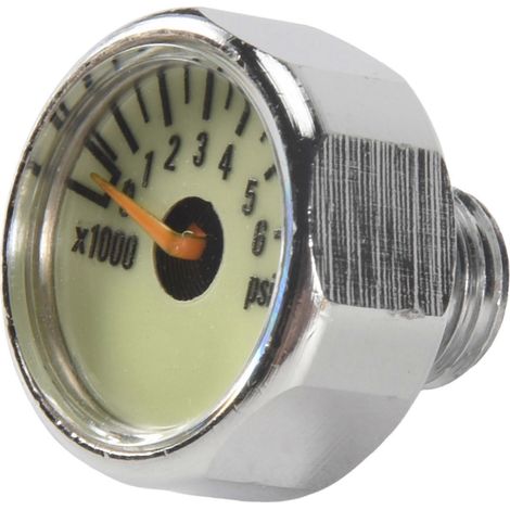 Pony Tauchflaschen-Manometer, 1-Zoll-Zifferblatt, 350 BAR/5000 PSI, 7/16"-20UNF-Gewinde (1/5)