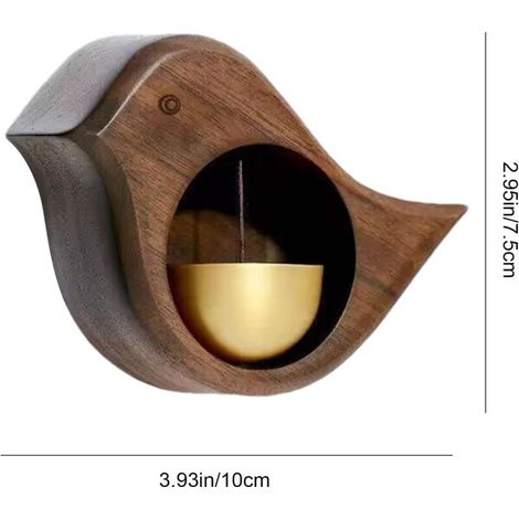 Grelot Magnétique en Bois pour Accueil Boutique – Décoration Sonore Suspendue avec Support Aimanté pour Entrée, Porche, Cuisine, Réfrigérateur (1/5)