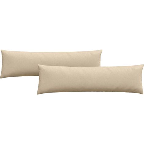 Cojines de sofá 2 pcs Crema 145 x 40 cm tela vidaXL