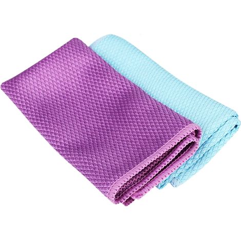 Chiffon Nettoyage Aquarium - Microfibre 30x30 cm - Double Face - Pour Vitre Aquarium et Vitres Intérieures - Lot de 2 (1/5)