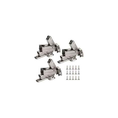 Cerniera invisibile, 175 gradi, argento, 9,9 x 6,4 x 6,3 cm, adatta per ante di armadi. - Crezuo